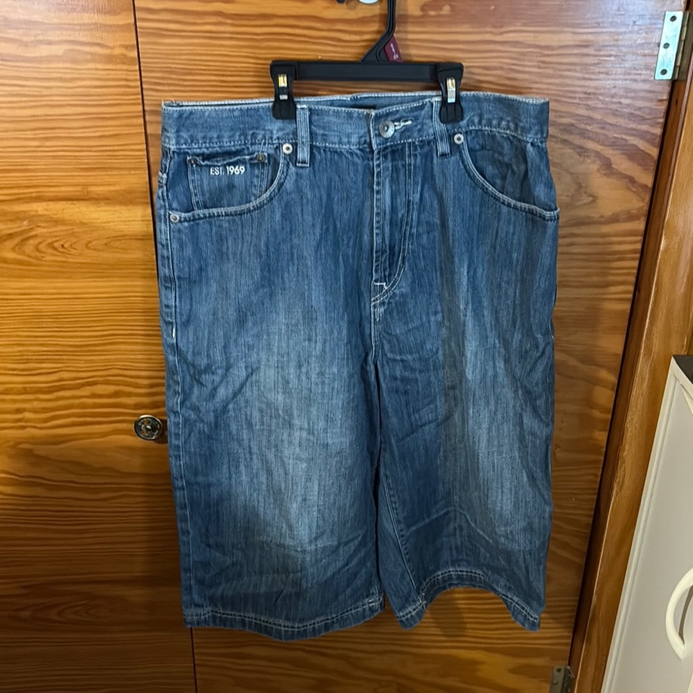 Sean John Blue Jean Shorts Relaxed Fit